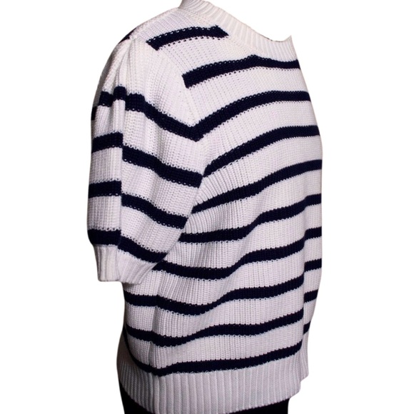 Vigoss Striped Short Sleeve Knit Sweater – Women’s Large - Picture 7 of 15